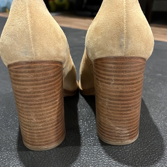 Rag and Bone Myra Suede Peep Toe Block Heels - Picture 7 of 16